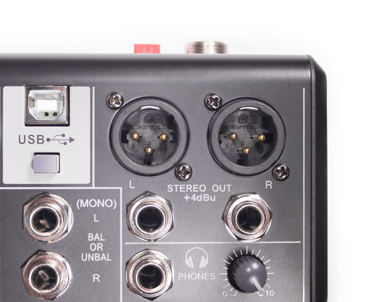 Аналоговый микшер GrandVox MC-06X USB Микшерный пульт аналоговый - фото 3