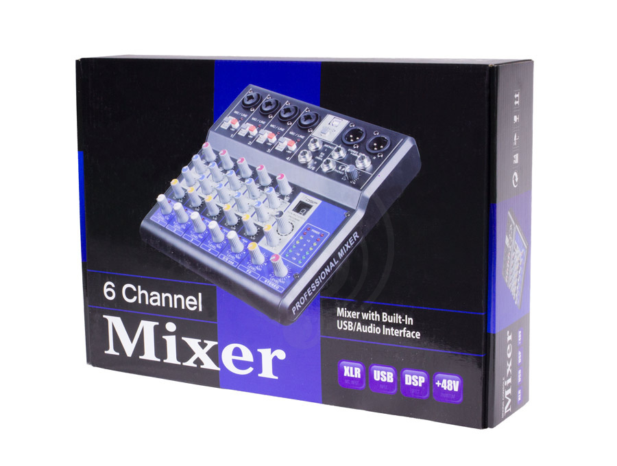Аналоговый микшер GrandVox MC-06X USB Микшерный пульт аналоговый - фото 7