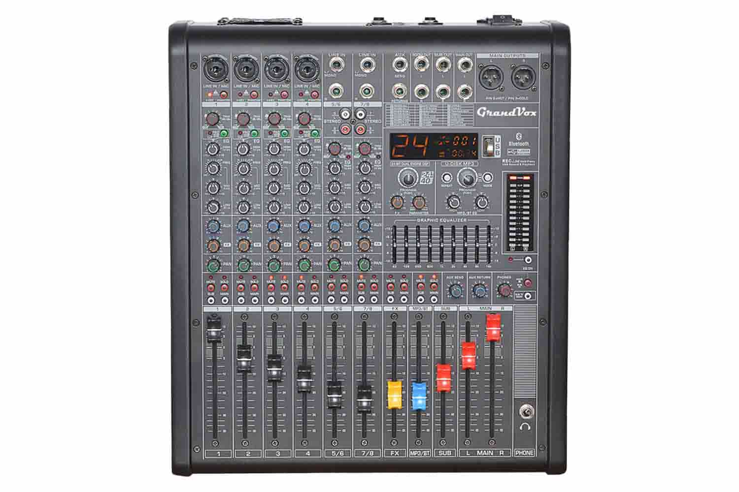 Активный микшер GrandVox PM-8FX - Активный микшерный пульт - фото 1