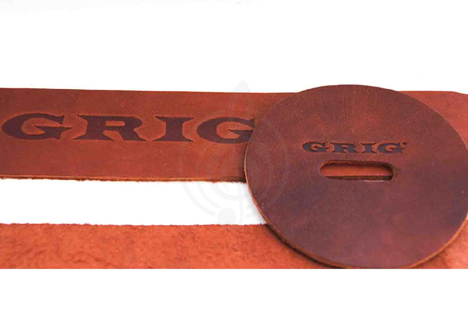 Фурнитура для ударных Grig GRT-2 - Ремни для оркестровых тарелок, кожа, коричневые - фото 3