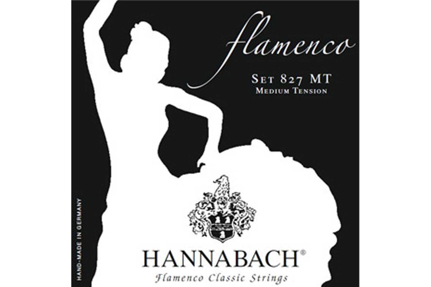 Струны для классической гитары Hannabach 827MT Black FLAMENCO - Комплект струн для классической гитары желтый нейлон/посеребренные - фото 1