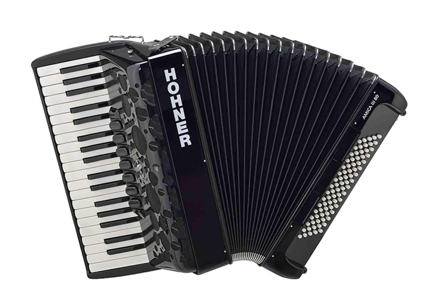 Аккордеон 3/4 Hohner A3842 AMICA III 80 Аккордеон, черный - фото 1