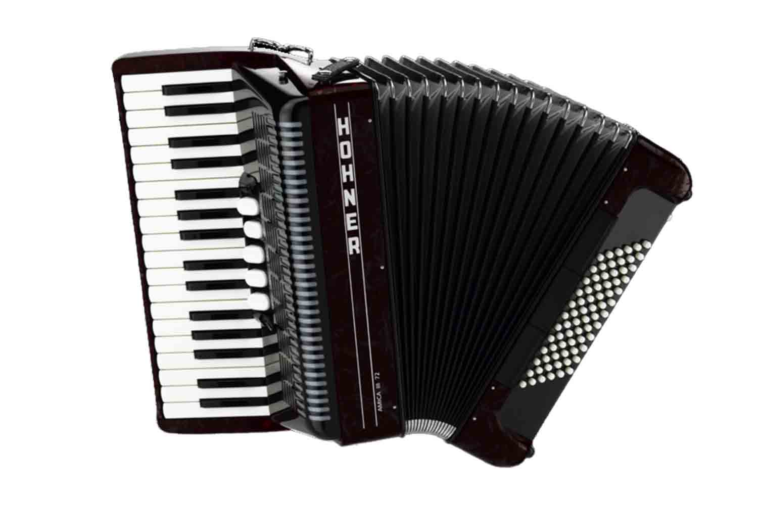 Аккордеон 3/4 Hohner A3862 (A2262) AMICA III 72 BK Аккордеон черный - фото 1