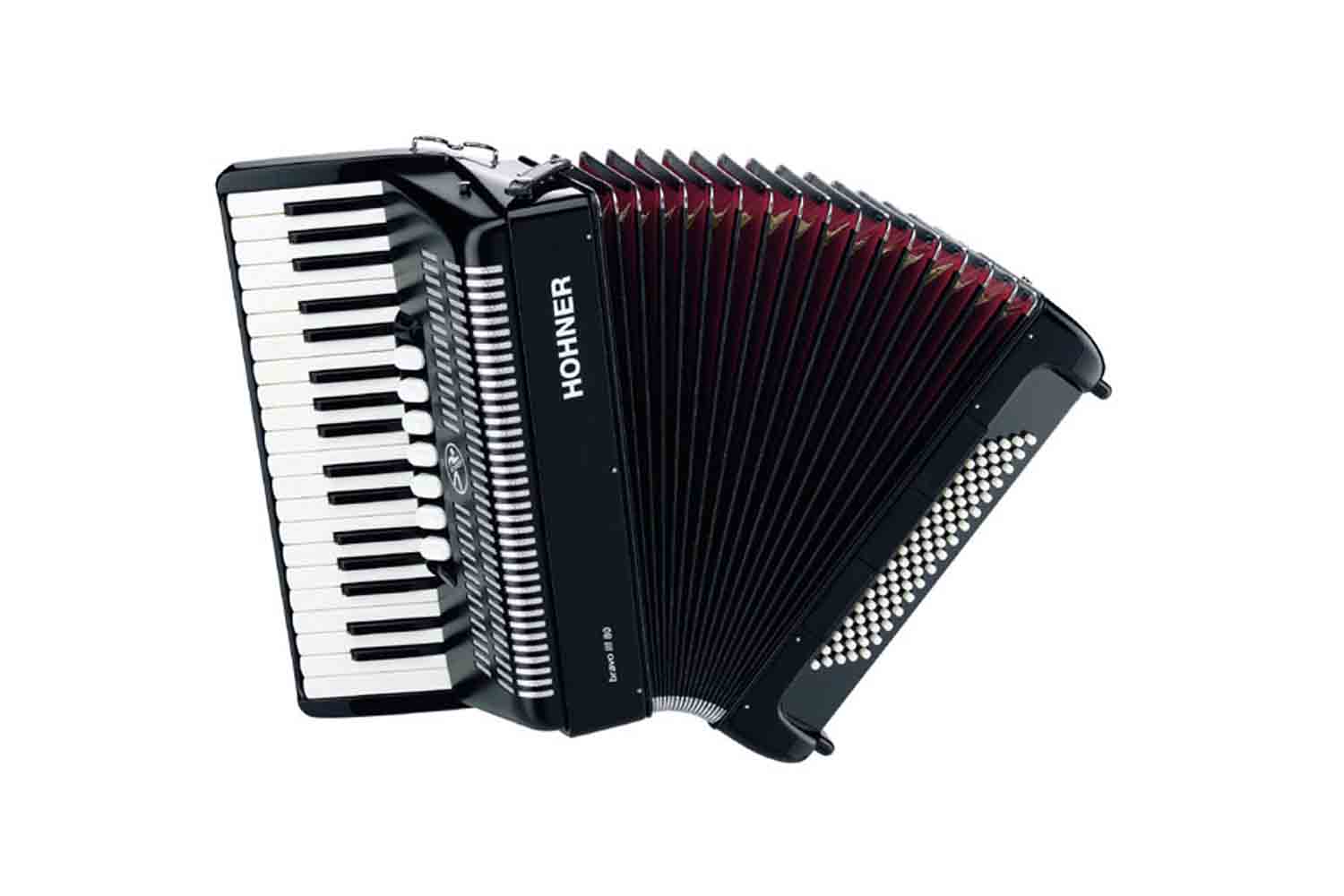 Аккордеон 7/8 Hohner A4042 (A16421) BRAVO III 80 Black Аккордеон - фото 1