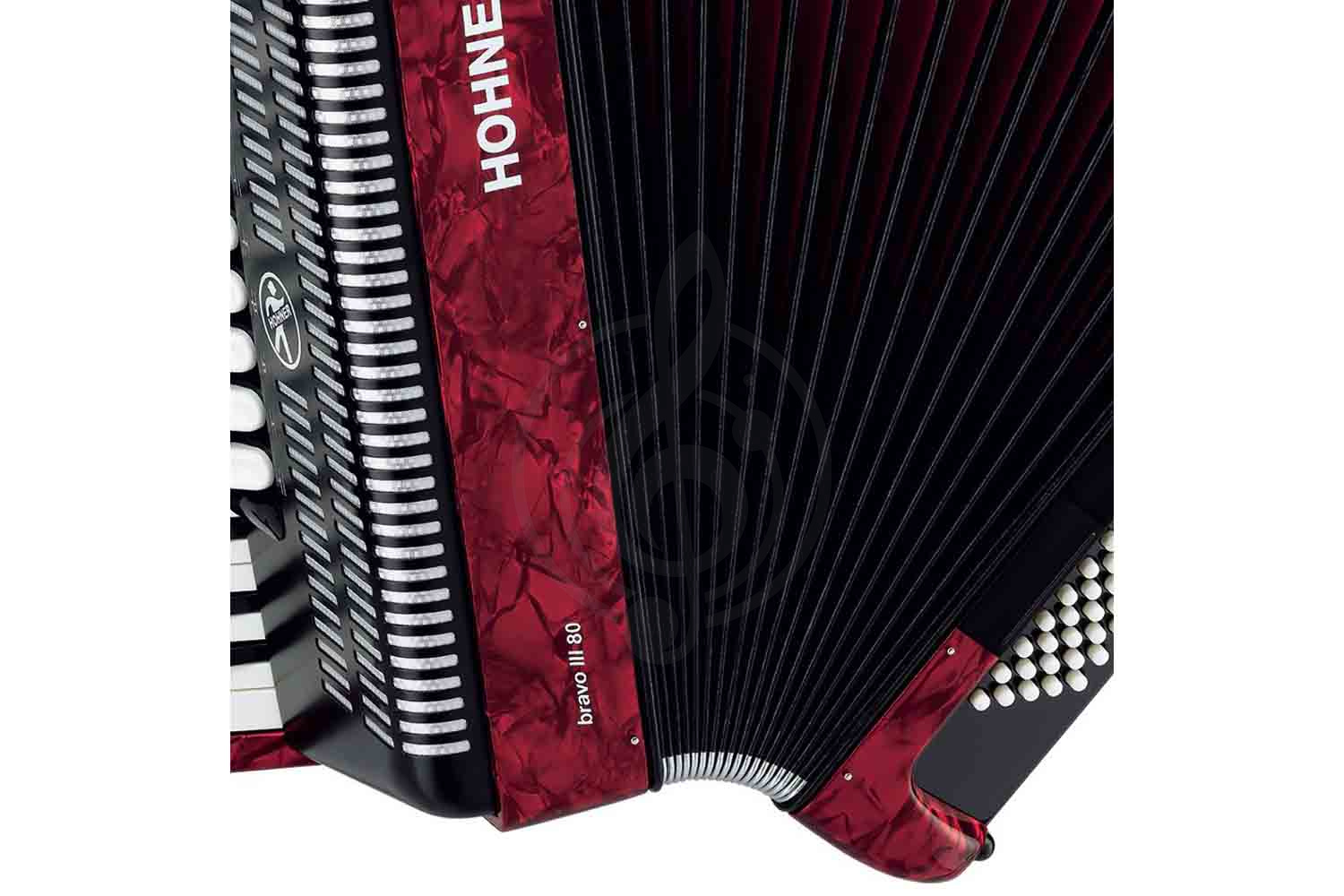 Аккордеон 3/4 Hohner A4043 (A16431) BRAVO III 80 Red Аккордеон - фото 4