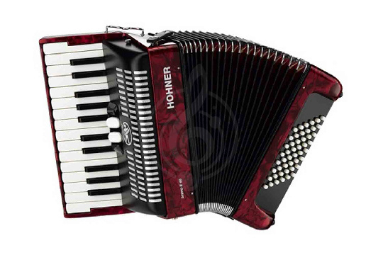 Аккордеон 1/2 Hohner A4053 BRAVO II 48 Red Аккордеон - фото 1