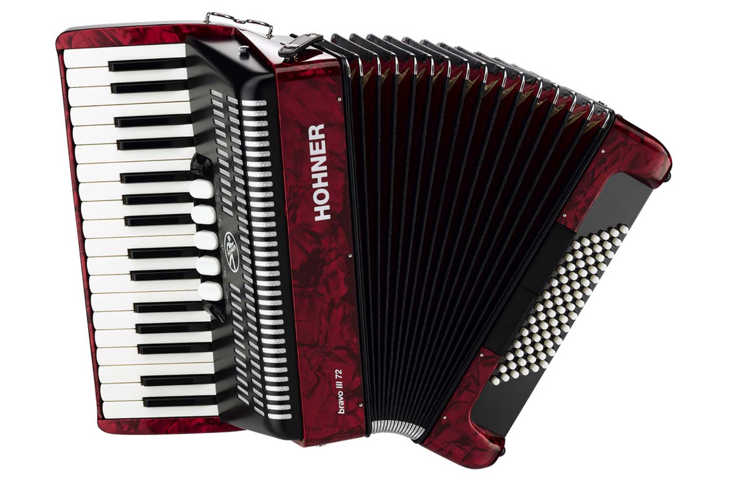 Аккордеон 3/4 Hohner A4063 (A1663) BRAVO III 72 RED Аккордеон - фото 1