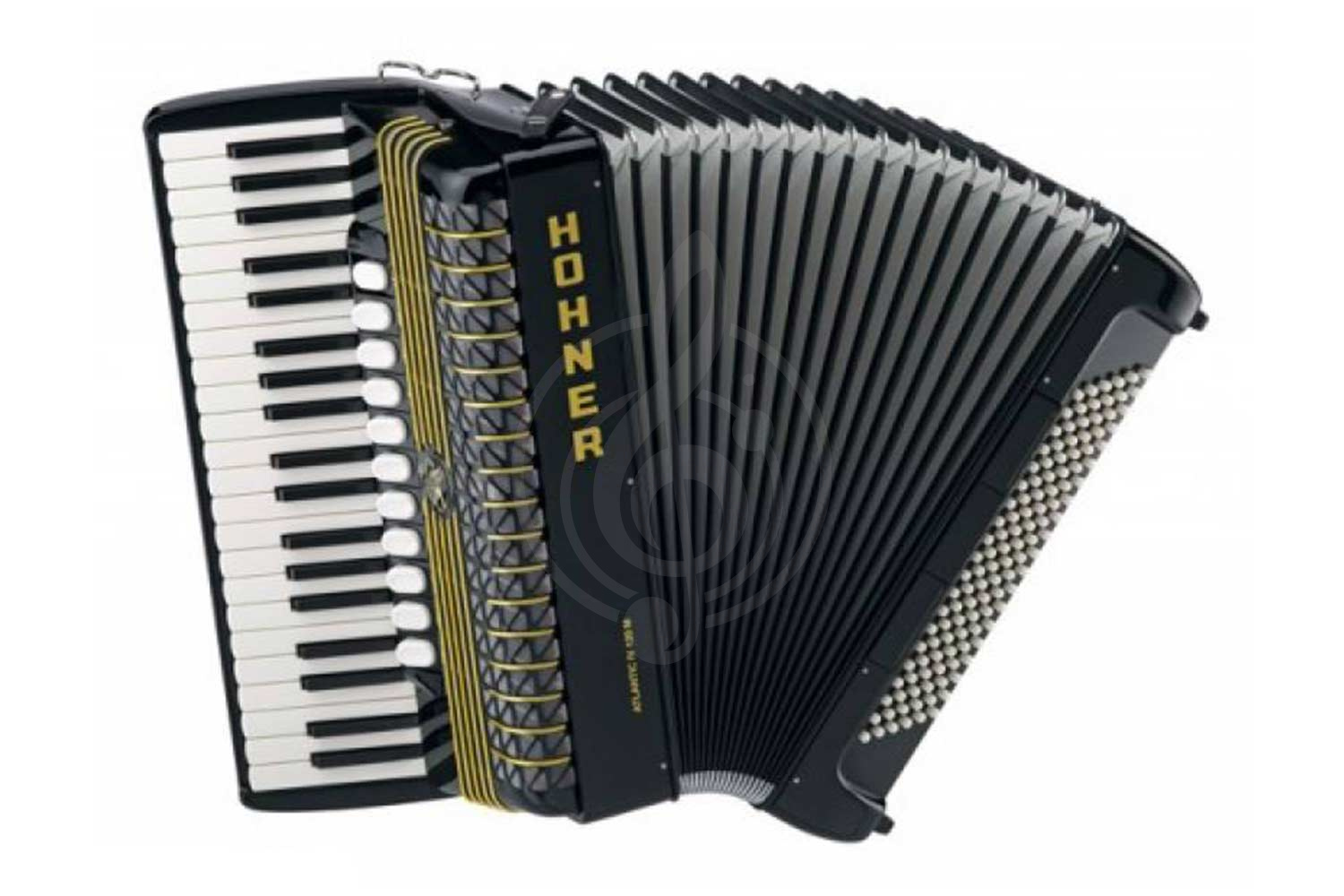 Аккордеон 4/4 HOHNER Atlantic IV 120 M Musette, black - Аккордеон 4/4 Хонер - фото 1