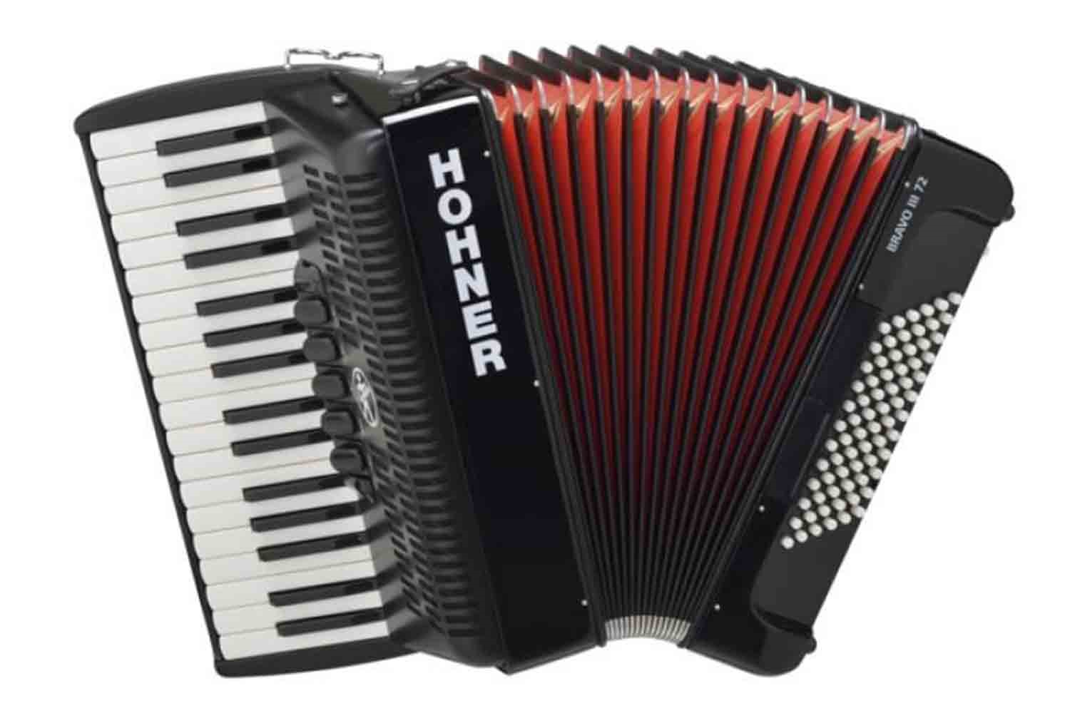 Аккордеон 3/4 HOHNER Bravo III 72 black - Аккордеон 3/4 - фото 1