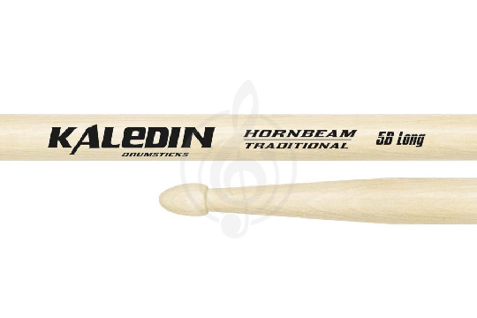 Барабанные палочки Kaledin Drumsticks 7KLHB5BL 5B Long - Барабанные палочки, граб, деревянный наконечник - фото 1