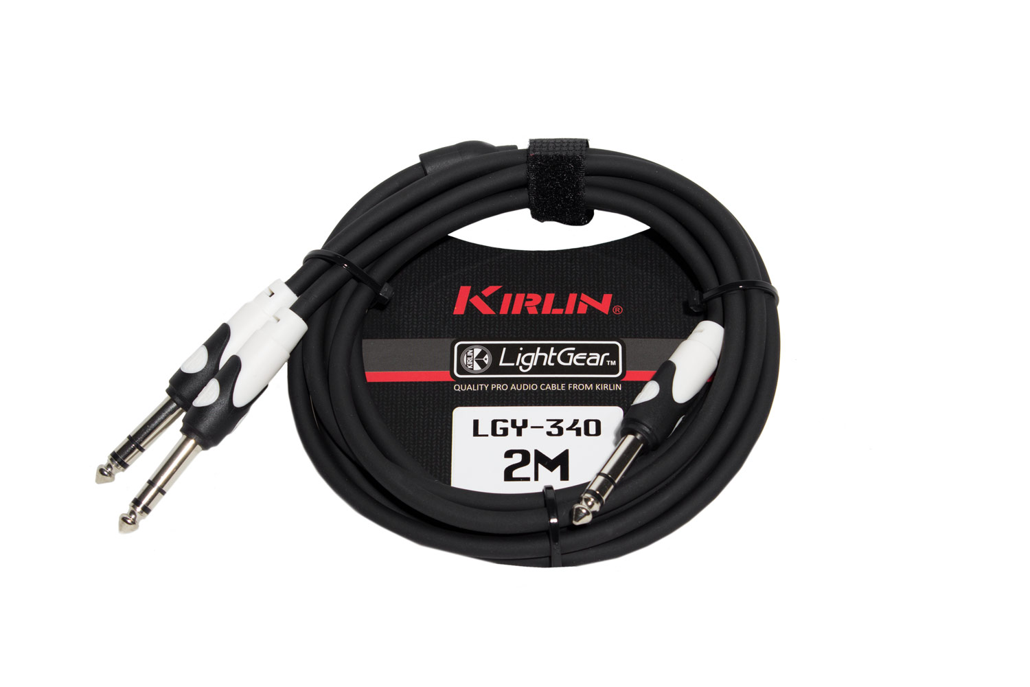 Y-кабель Kirlin LGY-340 2M BK - кабель соединительный 1/4" Jack m TRS - 2x 1/4" Jack m TRS, черный - фото 1