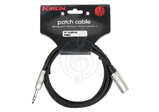 XLR-Jack микрофонный кабель Kirlin MP-483PR 10M BK - кабель  XLR m - 1/4" Jack Stereo, черный - фото 1
