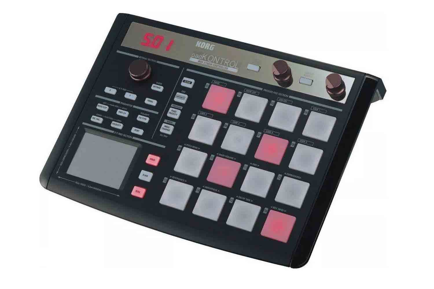Драм-машина KORG PADKONTROL KPC-1 BK - Миди-контроллер для программирования ударных, цвет чёрный - фото 1
