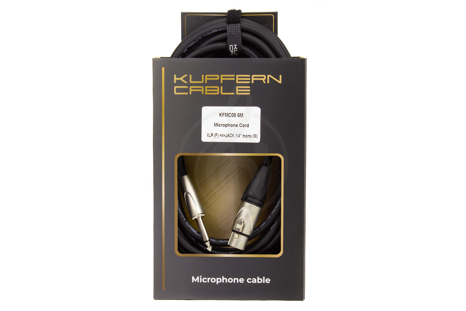XLR-Jack микрофонный кабель KUPFERN KFMC08 6M - Шнур микрофонный XLR мама -  Jack 1/4 mono папа - фото 3