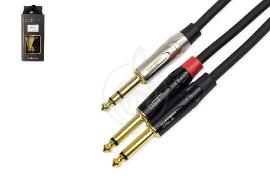 Y-кабель KUPFERN KFYC10 3M - Шнур аудио stereo Jack 1/4 - 2 х mono Jack 1/4 - фото 1