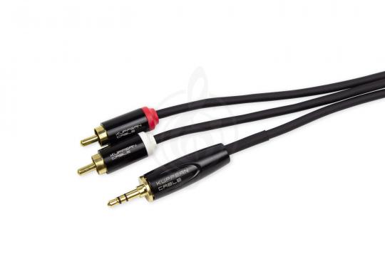 Y-кабель KUPFERN KFYC18 3M - Шнур аудио  2xRCA папа - mini Jack 1/8 стерео - фото 3
