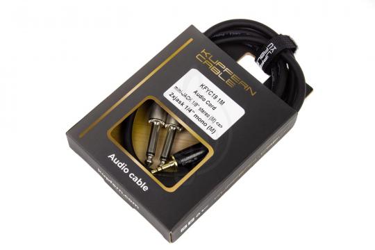 Y-кабель KUPFERN KFYC19 1M - Шнур аудио  mini Jack 1/8 стерео папа - 2хJack 1/4 mono папа - фото 3