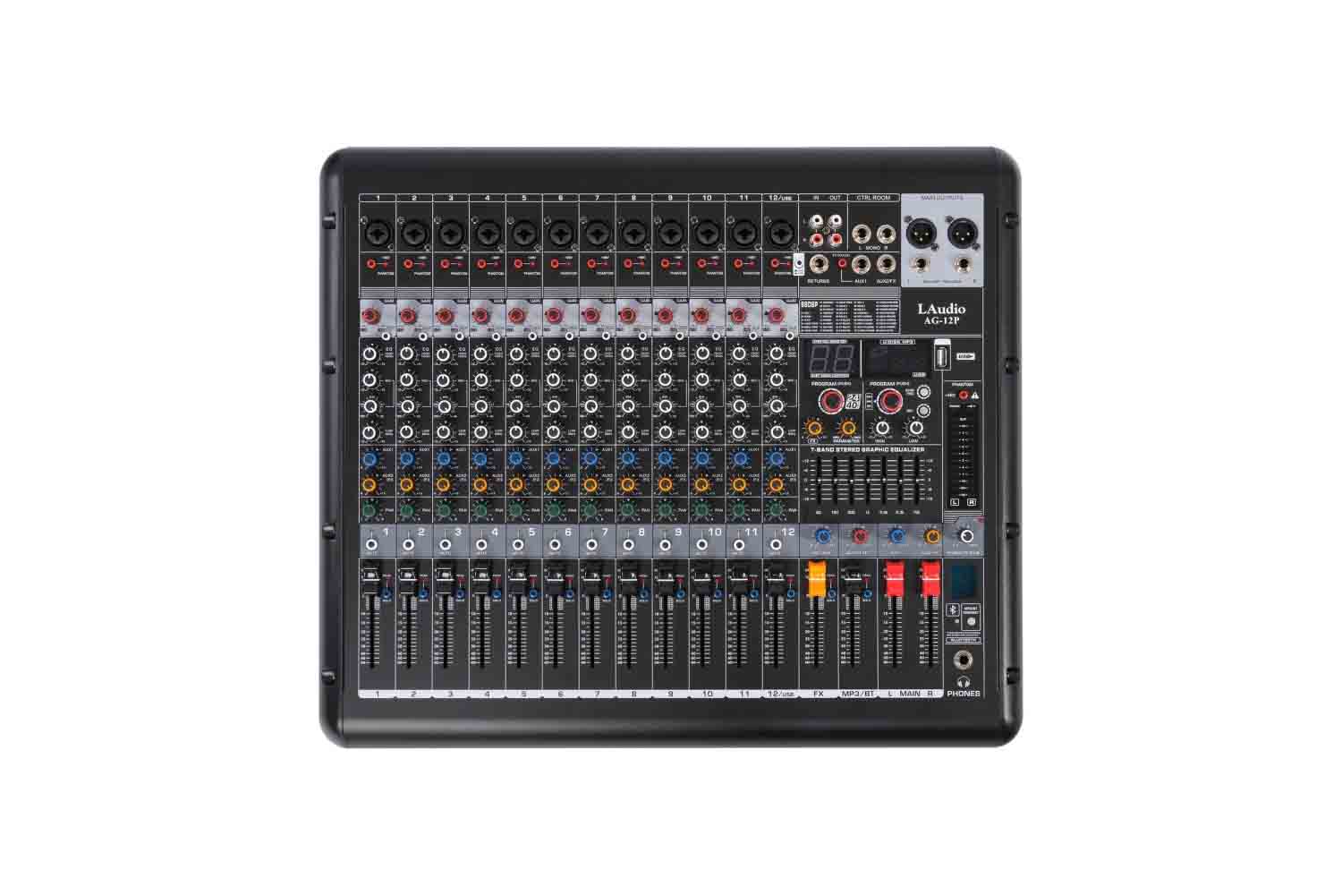 Аналоговый микшер LAudio AG-12P - Активный Микшерный пульт, 12 каналов - фото 1