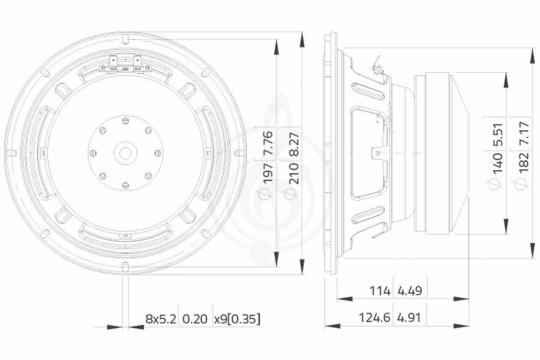 Динамик Lavoce SSF082.00L-8 - Динамик 8", 700Вт, 8 Ом - фото 2