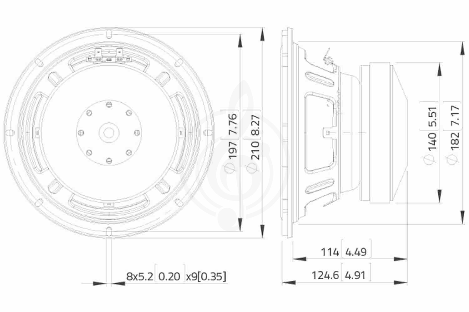 Динамик Lavoce SSF082.00L-8 - Динамик 8", 700Вт, 8 Ом - фото 2