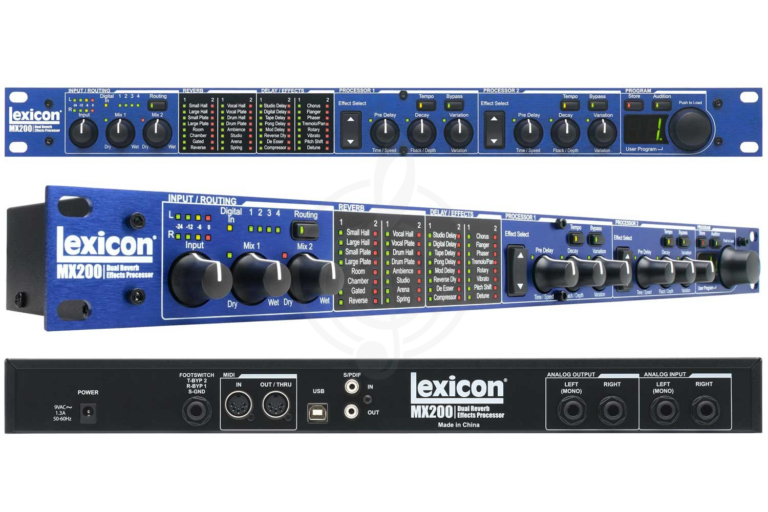 Процессор эффектов LEXICON MX200 двухканальный процессор эффектов - фото 3