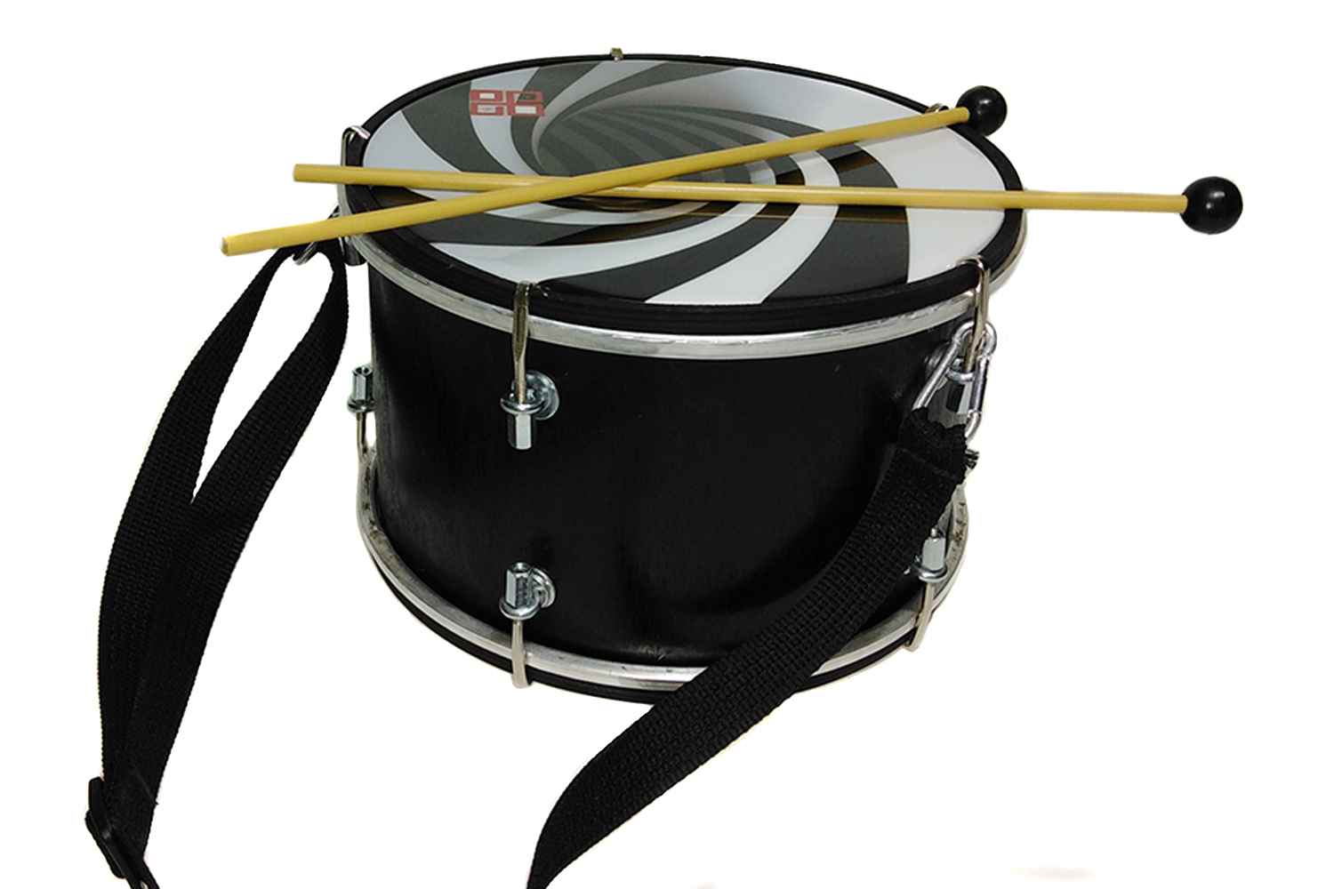 Детский барабан Мастерская Бехтеревых BDS-8-2 Барабан детский 8", 20х20см, настраиваемый, с палочками и ремнем,  - фото 1