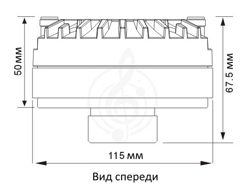ВЧ драйвер MAXO PA44C (40W) 1.75 "ВЧ драйвер - фото 3