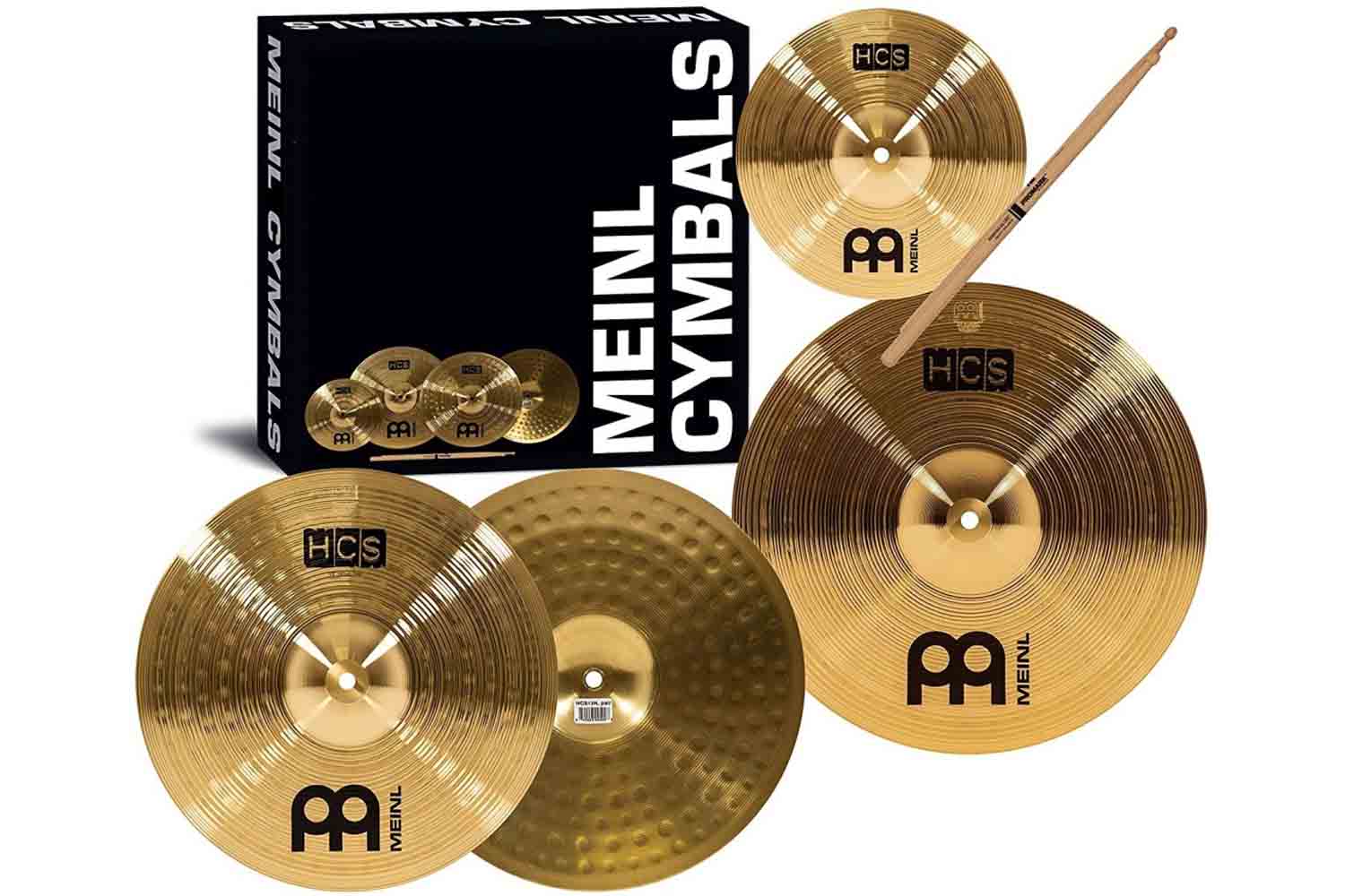 Комплект тарелок Meinl HCS1314+10S HCS Beginners Cymbal Set - Комплект тарелок - фото 1