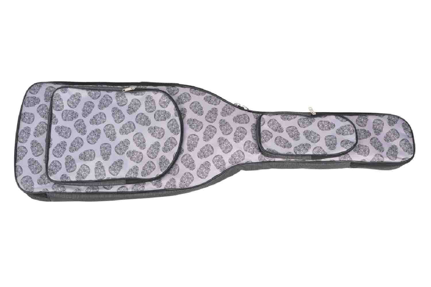 Чехол для бас-гитары MEZZO MZ-ChGB-3skull2/grey - Чехол для бас-гитары - фото 1