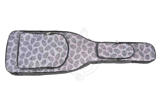 Чехол для бас-гитары MEZZO MZ-ChGB-3skull2/grey - Чехол для бас-гитары - фото 1