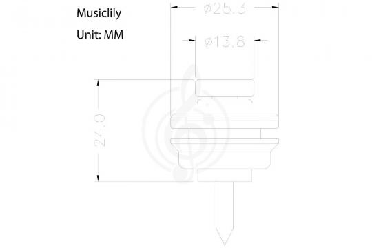  Musiclily M186 - Крепление ремня с блокировкой, хром - фото 2