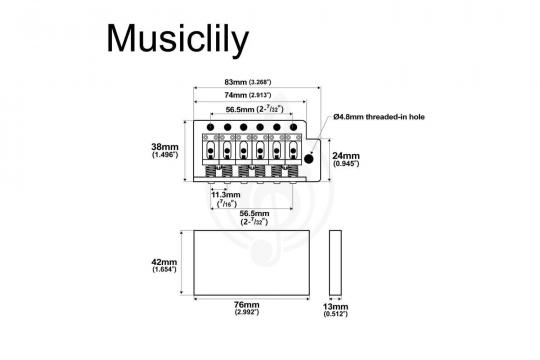 Musiclily MX1530CR - Бридж тремоло - фото 2