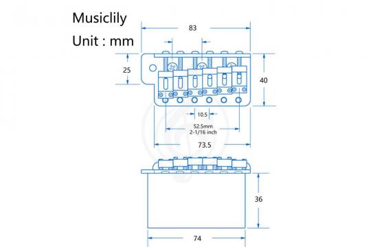  Musiclily MX1790CR - Бридж тремоло - фото 2