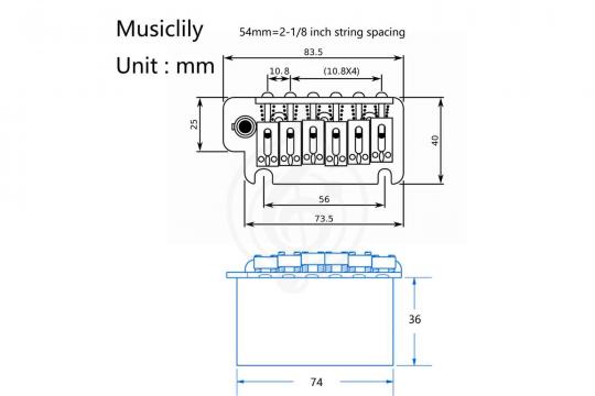  Musiclily MX1795CR - Бридж тремоло - фото 2
