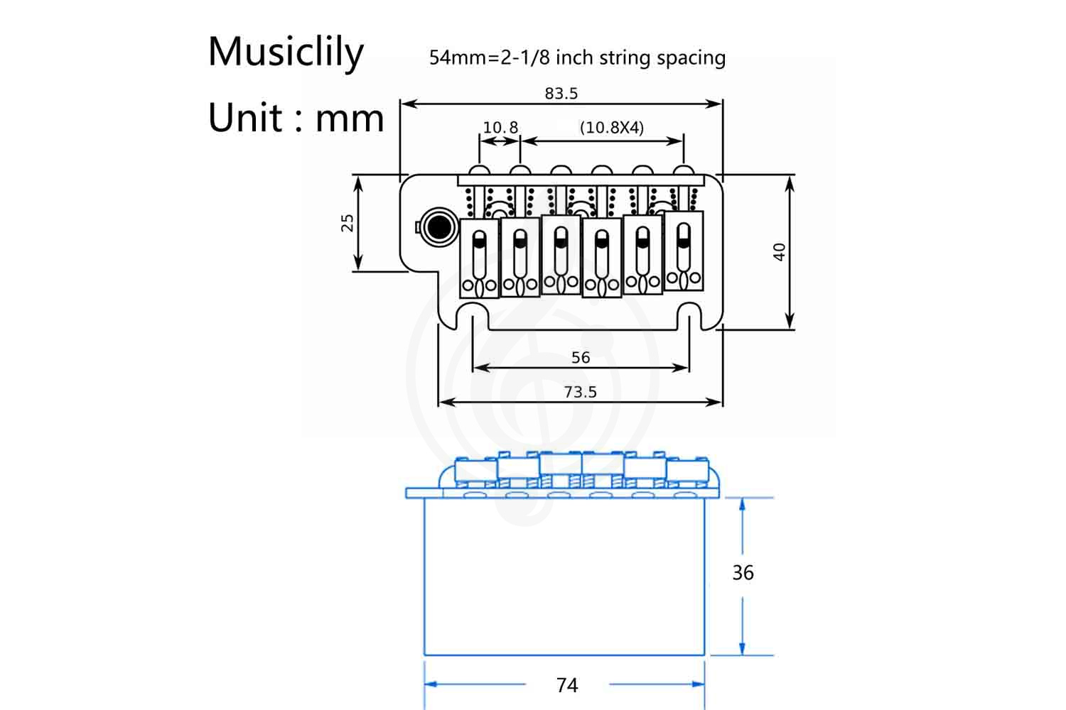  Musiclily MX1795CR - Бридж тремоло - фото 2
