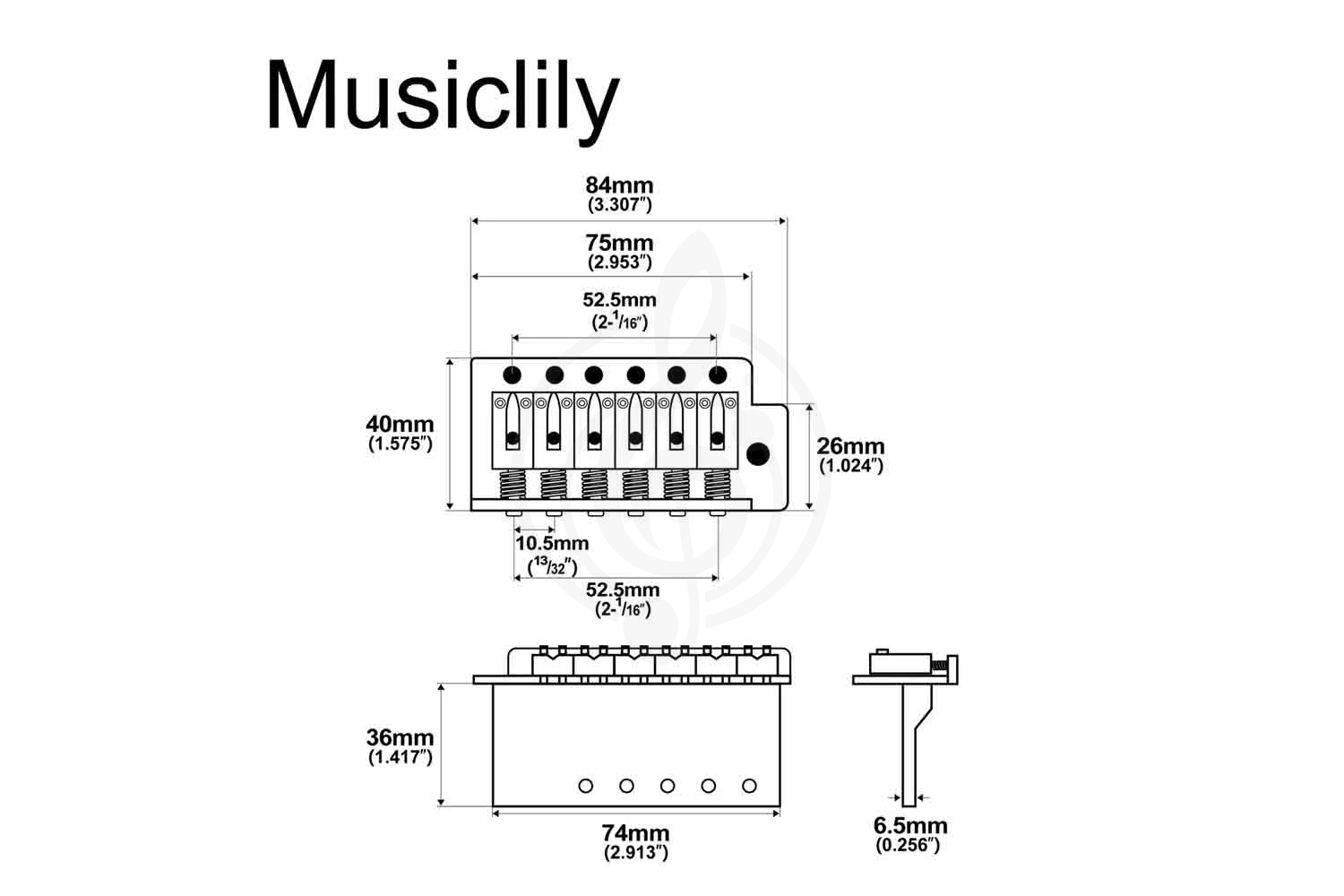  Musiclily MX2589CR - Бридж тремоло - фото 2
