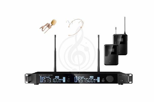 Радиосистема с головным микрофоном Октава OWS-U2200D01L02В-B-PRO - Двухканальная радиосистема - фото 1