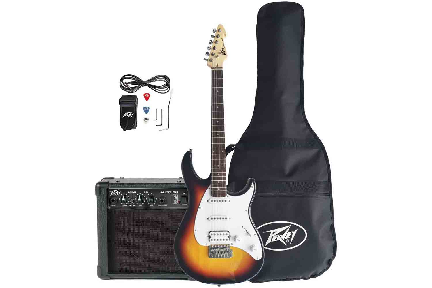 Электрогитара Superstrat PEAVEY Raptor Plus Pack Sunburst - Электрогитара, комплект - фото 1