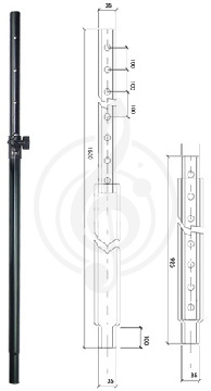 Platinum SSP2 - Телескопическая штанга - фото 1 Стойка для акустических систем Platinum SSP2 - Телескопическая штанга - фото 1