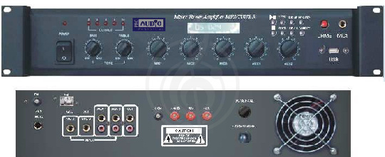 PROAUDIO UPM-130M Трансляционный микшер-усилитель, 3 микр. 2 лин. входа, 70/100 В, 130 Вт, USB MP3 - фото 1 Трансляционный усилитель мощности PROAUDIO UPM-130M Трансляционный микшер-усилитель, 3 микр. 2 лин. входа, 70/100 В, 130 Вт, USB MP3 - фото 1