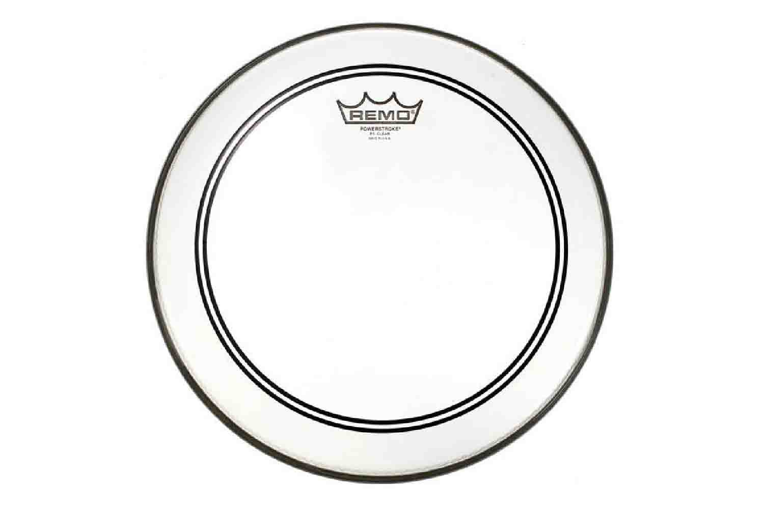Пластик для бочки Remo POWERSTROKE-3 22" clear P3-1322-C2 двойной прозрачный пластик для бас-барабанов - фото 1