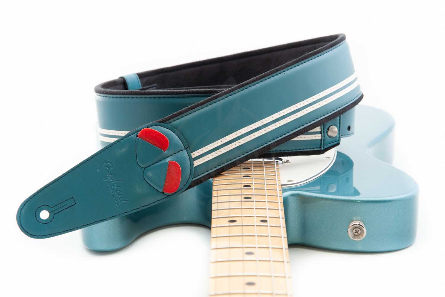 Ремень для гитары RightOn Straps Mojo Race Teal - Ремень для гитары - фото 7