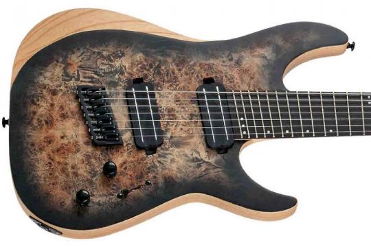 Schecter REAPER-7 Multiscale SCB - Электрогитара - фото 2 Электрогитара Stratocaster Schecter REAPER-7 Multiscale SCB - Электрогитара - фото 2