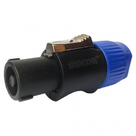 Разъем Speakon Shnoor SL4FC 4–контактный кабельный разъем Speakon на болтовом соединении - фото 1