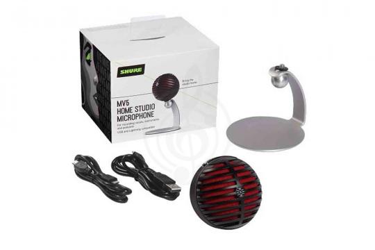 Микрофон для стрима SHURE MV5-B-DIG - Конденсаторный микрофон - фото 2
