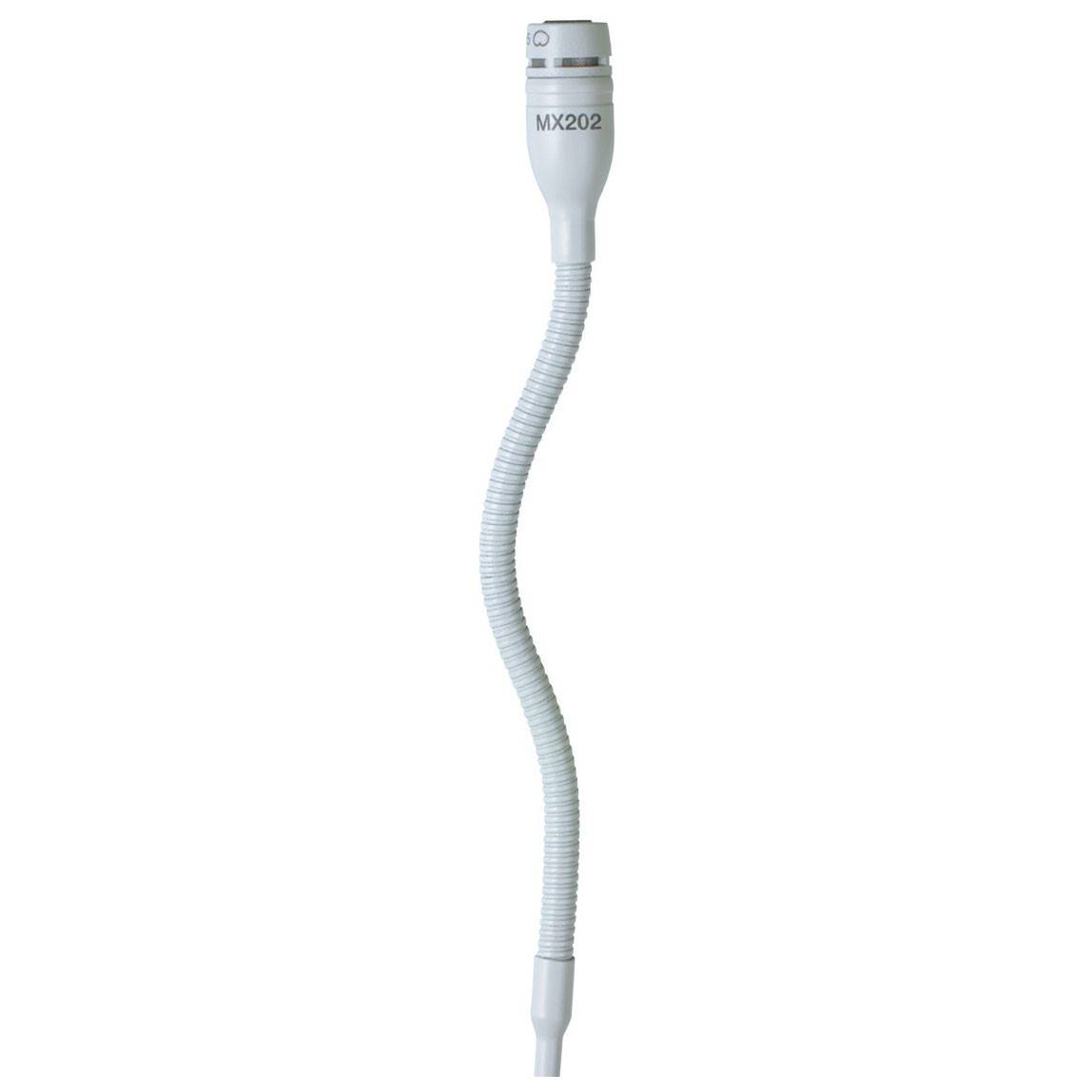Подвесной микрофон SHURE MX202W A/S суперкардиоидный миниатюрный театрально-хоровой микрофон (белый) - фото 1