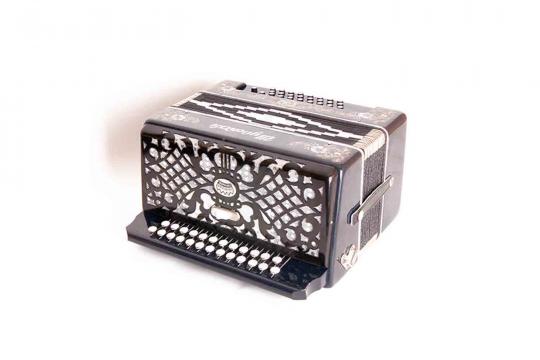 Гармонь Шуйская гармонь SZ32XL-G-BK "Шуйская" 25х25-III-2, чёрная - фото 2