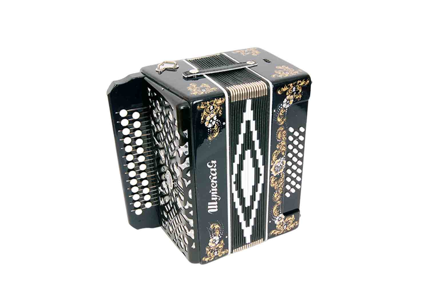 Гармонь Шуйская гармонь SZ51XYL-A-BLACK "Шуйская" 25х25-III, черная - фото 1