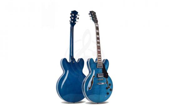 Smige S-G16-TBL - Электрогитара арктоп, синяя - фото 5 Полуакустическая электрогитара Smige S-G16-TBL - Электрогитара арктоп, синяя - фото 5