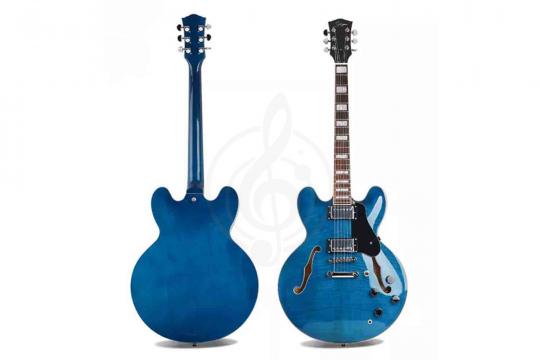 Smige S-G16-TBL - Электрогитара арктоп, синяя - фото 9 Полуакустическая электрогитара Smige S-G16-TBL - Электрогитара арктоп, синяя - фото 9